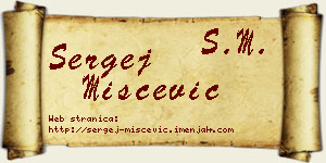 Sergej Miščević vizit kartica